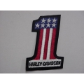 NOS Vintage Harley #1 Red, White and Blue Patch NOS Vintage Harley #1 Red, White and Blue Patch